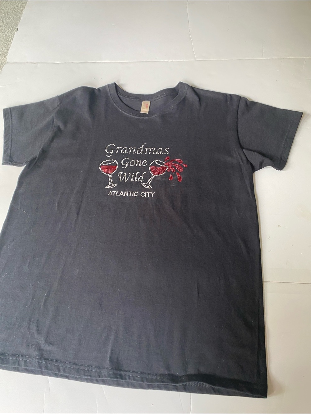 Grandmas Gone Wild Atlantic City Black T‑Shirt with Red Accent